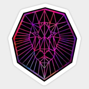 GEOMETRIC Lion Head. Sticker